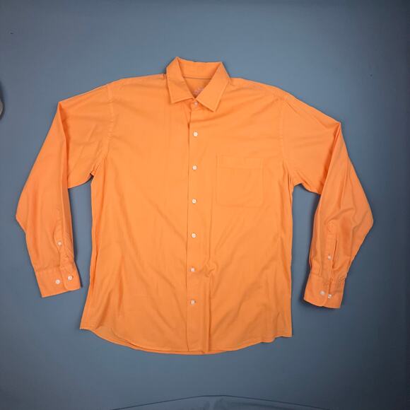 Peter Millar Seaside Collection Shirt L Orange Cotton Silk Lightweight Resort - Picture 2 of 7